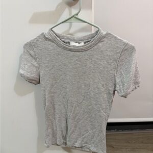 Zara Soft Gray Short Sleeve T-Shirt